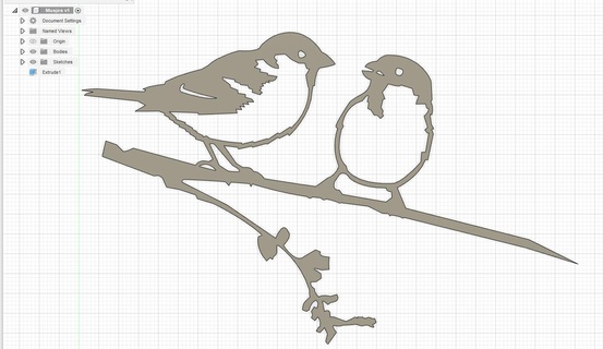 sparrows decoration Animals 3d print model - Mito3D