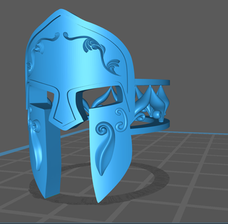 spartan warrior helmet ring Jewellery 3d print model - Mito3D