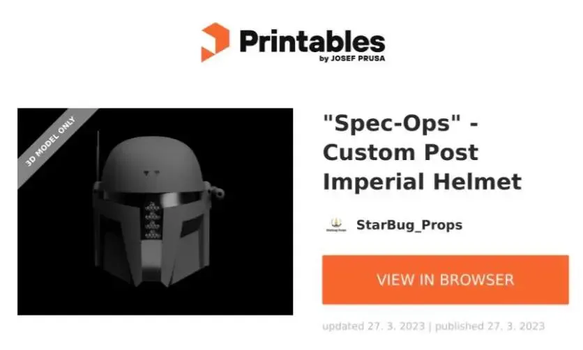 spec ops benutzerdefiniert pos kaiserliche helm 3d modelle download realität wolke 3D print model - Mito3D