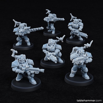 specialists modular heavy weapon space dwarves 3d models download creality cloud board game 3d print model - Mito3D