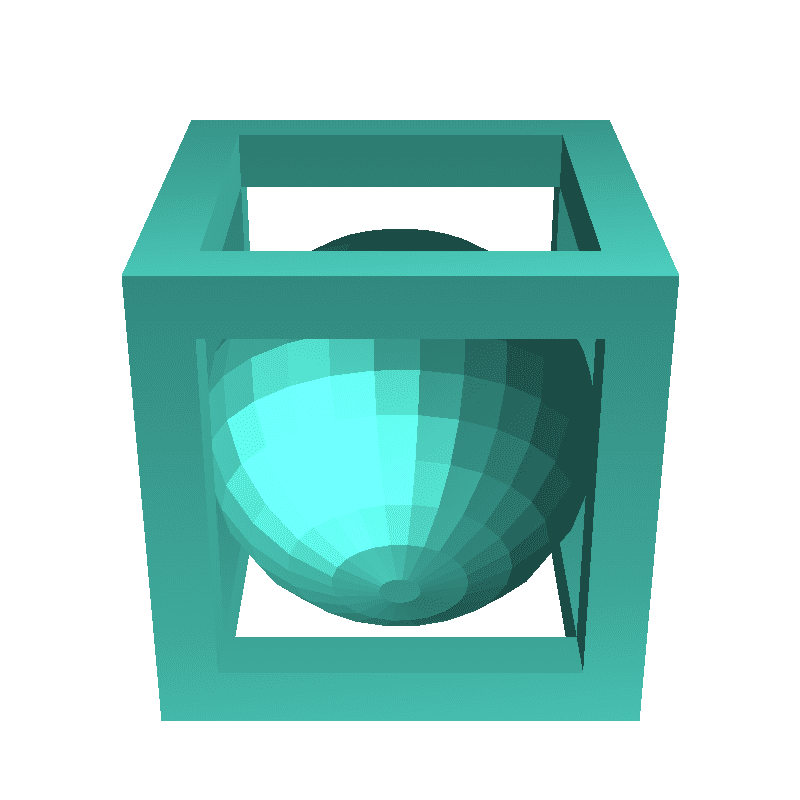 esfera cubo casa decoração 3D print model - Mito3D