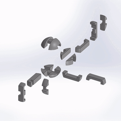 sferica puzzle 3d modelli scarica creality nube brain teasers 3d print model - Mito3D