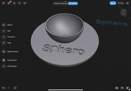 sphero mini ficar pé acessórios 3d print model - Mito3D