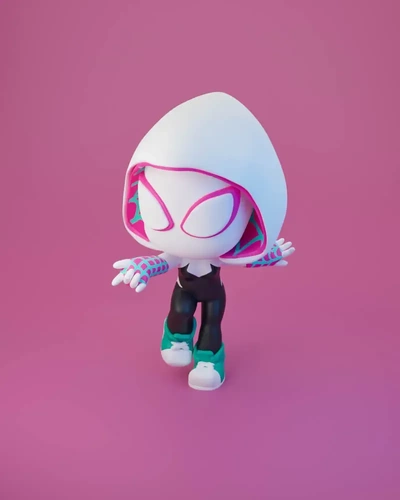 spider gwen travers spiderverse 3d modèles télécharger créalité nuage 3d print model - Mito3D