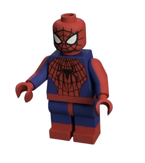 spider man lego minifigura 3d modelo stl expediente modelos descargar crealidad nube 3D print model - Mito3D