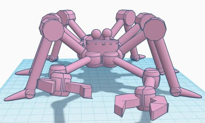 araignée robot 28mm dnd 3d modèles télécharger créalité nuage 3d print model - Mito3D