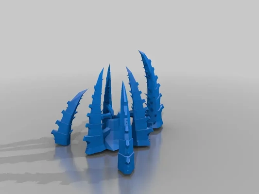 colonna vertebrale nido tiranidi terreno 3d modelli scarica creality nube 3d print model - Mito3D