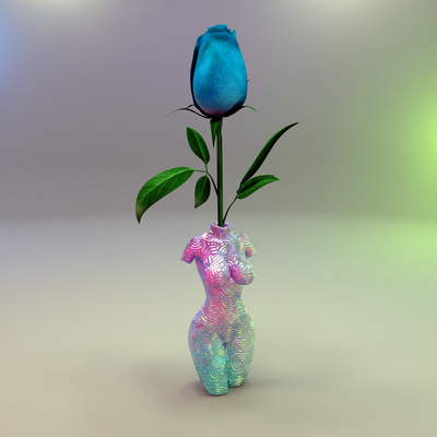 spiral pattern body flower pot 3d models download creality cloud 3d print model - Mito3D