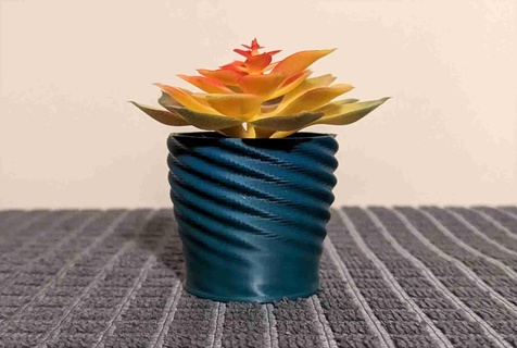 espiral plantador casa decoração 3d print model - Mito3D