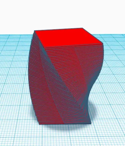 espiral quadrado 3d modelos baixar crialidade nuvem 3d print model - Mito3D