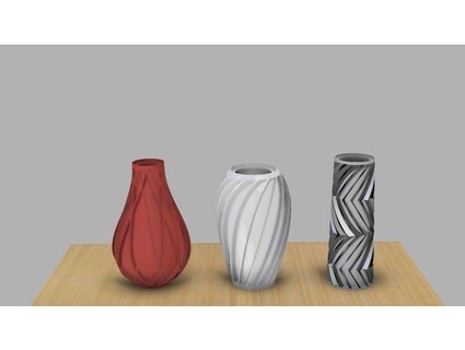 Spiral Vasen Skulpturen kulturell Relikte 3d print model - Mito3D