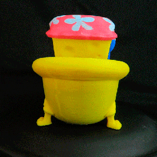 spongebob bath fanart Home Decor 3d print model - Mito3D