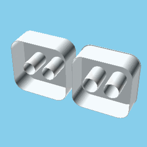 quadrado discórdia logotipo nestable caixa v1 3D print model - Mito3D