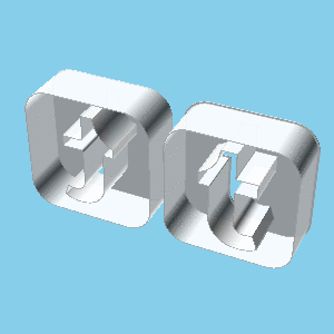 quadrado tumblr logotipo nestable caixa v1 3d print model - Mito3D