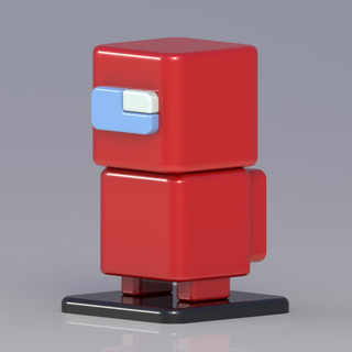cuadrado us personaje caracteres 3d print model - Mito3D