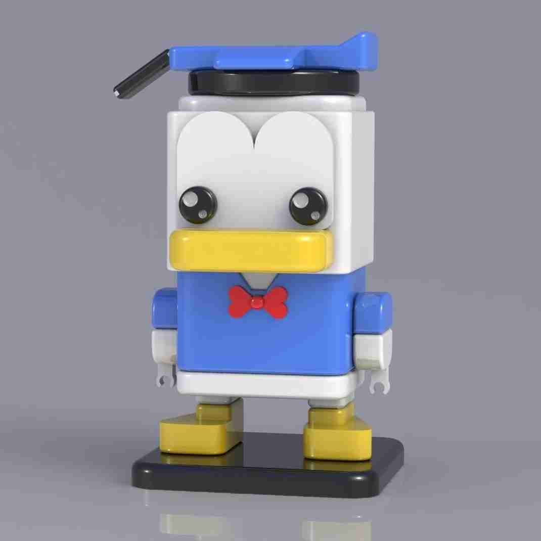 squadrato donald anatra personaggi 3D print model - Mito3D