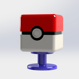 kariert Pokeball Pokémon Zeichen 3d print model - Mito3D