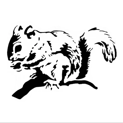 squirrel stencil 3d models download creality cloud 3d print model - Mito3D