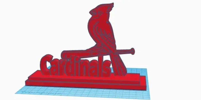 stlouis cardinals stand 3d models download creality cloud 3d print model - Mito3D