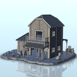 stable floors - terrain scenery west Historical Buildings 3d print model - Mito3D