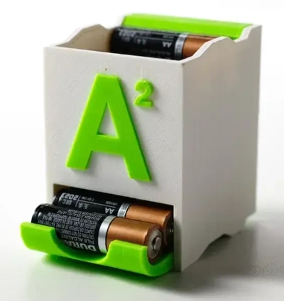 empilable batterie titulaires 3d modèles télécharger créalité nuage 3d print model - Mito3D