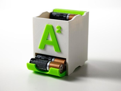 empilhável bateria titulares casa 3d print model - Mito3D