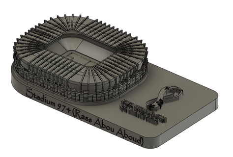 stade 974 cul abou monde tasse Qatar 2022 3d print model - Mito3D