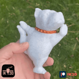 Stafforshire touro terrier ioga pose 2 mamífero 3d print model - Mito3D