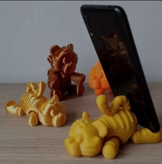 estante soporte teléfono flexi oso juguetes juegos 3d print model - Mito3D