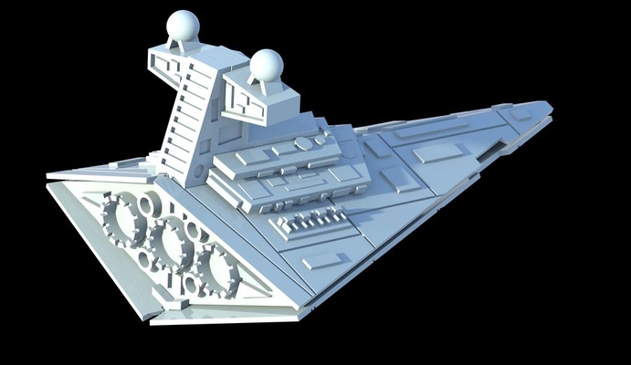 star destroyer kit card 3d models download creality cloud 3d print model - Mito3D