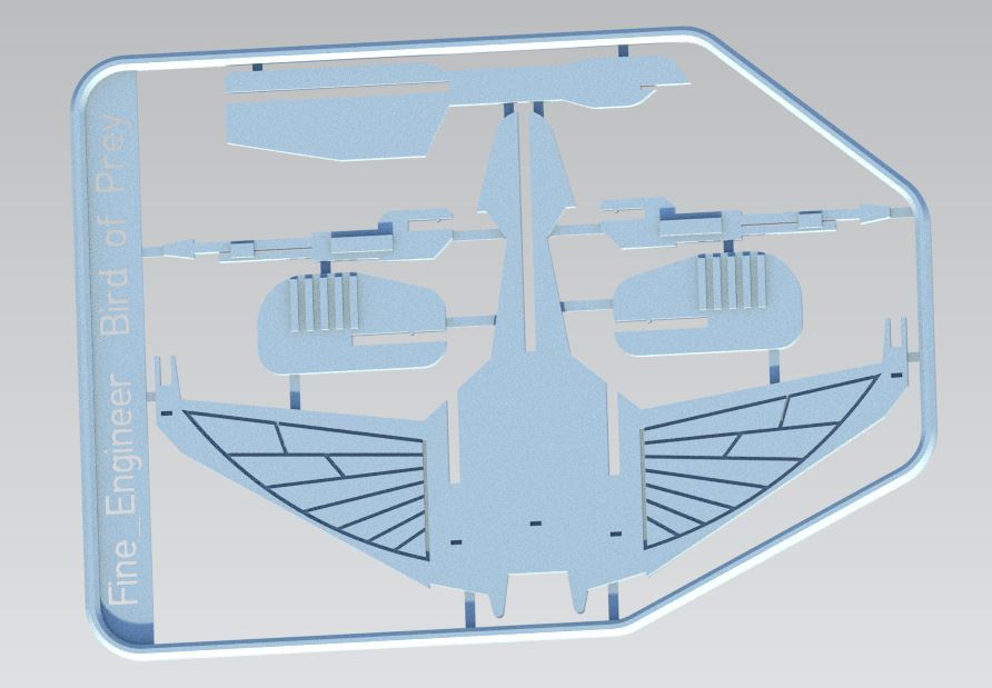 stella trekking klingon uccello of preda kit carta 3d modelli scarica creality nube 3D print model - Mito3D