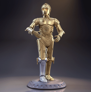 star wars c3po statue 3d models download creality cloud Others 3d print model - Mito3D
