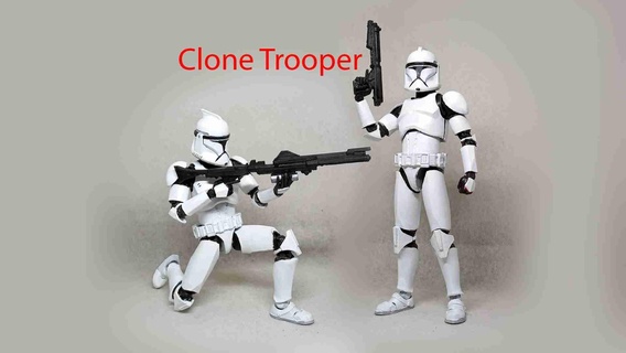star wars clone trooper 1 12 articulated action figure Fictional Characters 3d print model - Mito3D