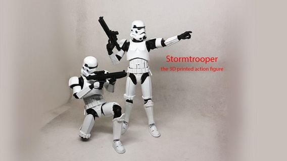 Estrela guerras Stormtrooper 1 12 articulado açao figura 3d modelos baixar crialidade nuvem ficcional personagens 3d print model - Mito3D