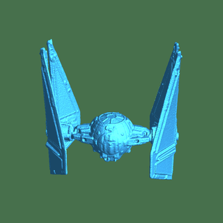 étoile guerres attacher intercepteur généré revopoint pop 2 3d print model - Mito3D
