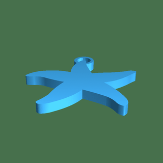 starfish key-chain Fishes 3d print model - Mito3D