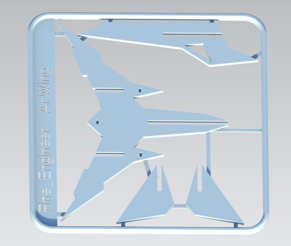 starfox ar wing kit carta 3d modelli scarica creality nube 3D print model - Mito3D