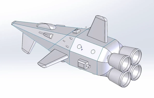 starship 3d models download creality cloud 3d print model - Mito3D