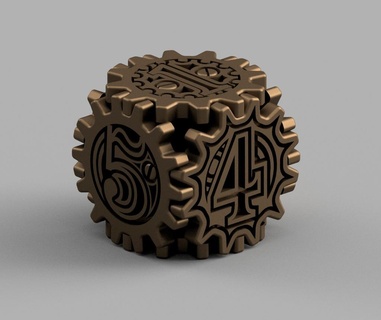 steampunk dé style jouet briques 3d print model - Mito3D