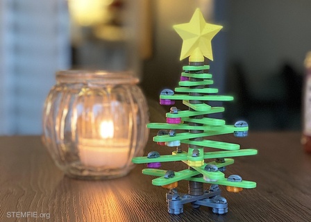 stemfie desktop christmas tree Toy Bricks 3d print model - Mito3D