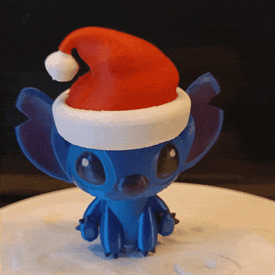 stitch christmas hat - 3d print mo models download creality cloud fictional characters 3d print model - Mito3D