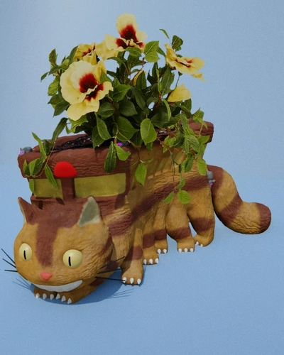 stl catbus pflanzer 3d modelle download realität wolke 3d print model - Mito3D