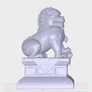 pedra leão animais 3d print model - Mito3D