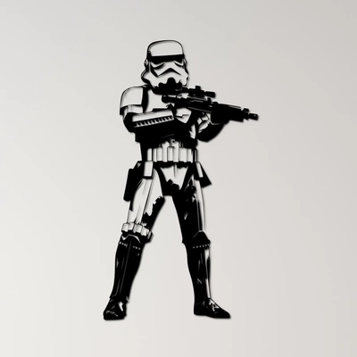 storm trooper wall art 3d models download creality cloud 3d print model - Mito3D