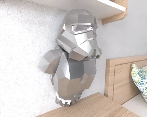 stormtrooper mur lowpoly poly 3d modèles télécharger créalité nuage 3d print model - Mito3D