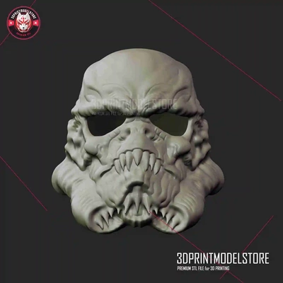 stormtrooper zombie star wars cosplay helmet halloween mask 3d models download creality cloud masks & helmets 3d print model - Mito3D