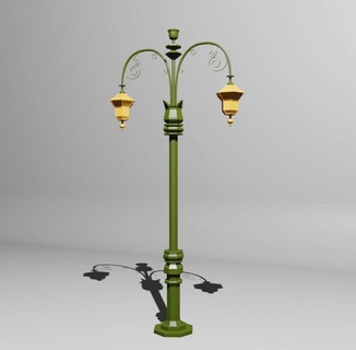 strada parco lampada miniatura 1 12 scala architettonico Modelli 3d print model - Mito3D