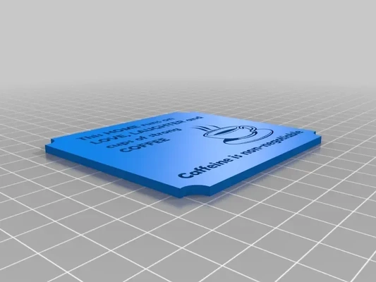 forte café placa 3d modelos baixar crialidade nuvem 3d print model - Mito3D