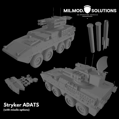 stryker adats 3d modelos baixar crialidade nuvem blindado carros tanques 3d print model - Mito3D