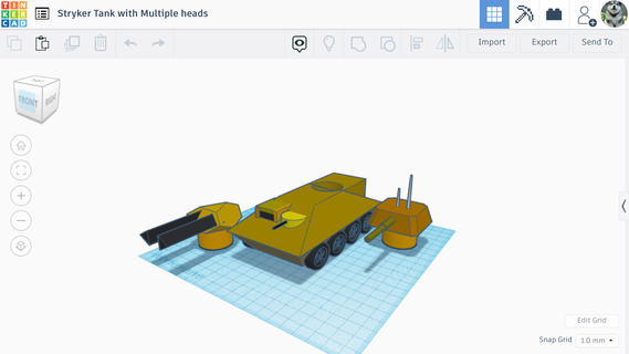 stryker serbatoio impostato veicoli 3d print model - Mito3D